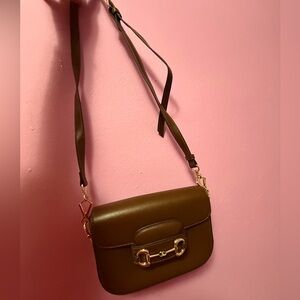 Elegant Brown Leather Crossbody Bag